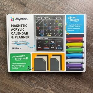 NIB Magnetic Acrylic Calendar with Markers